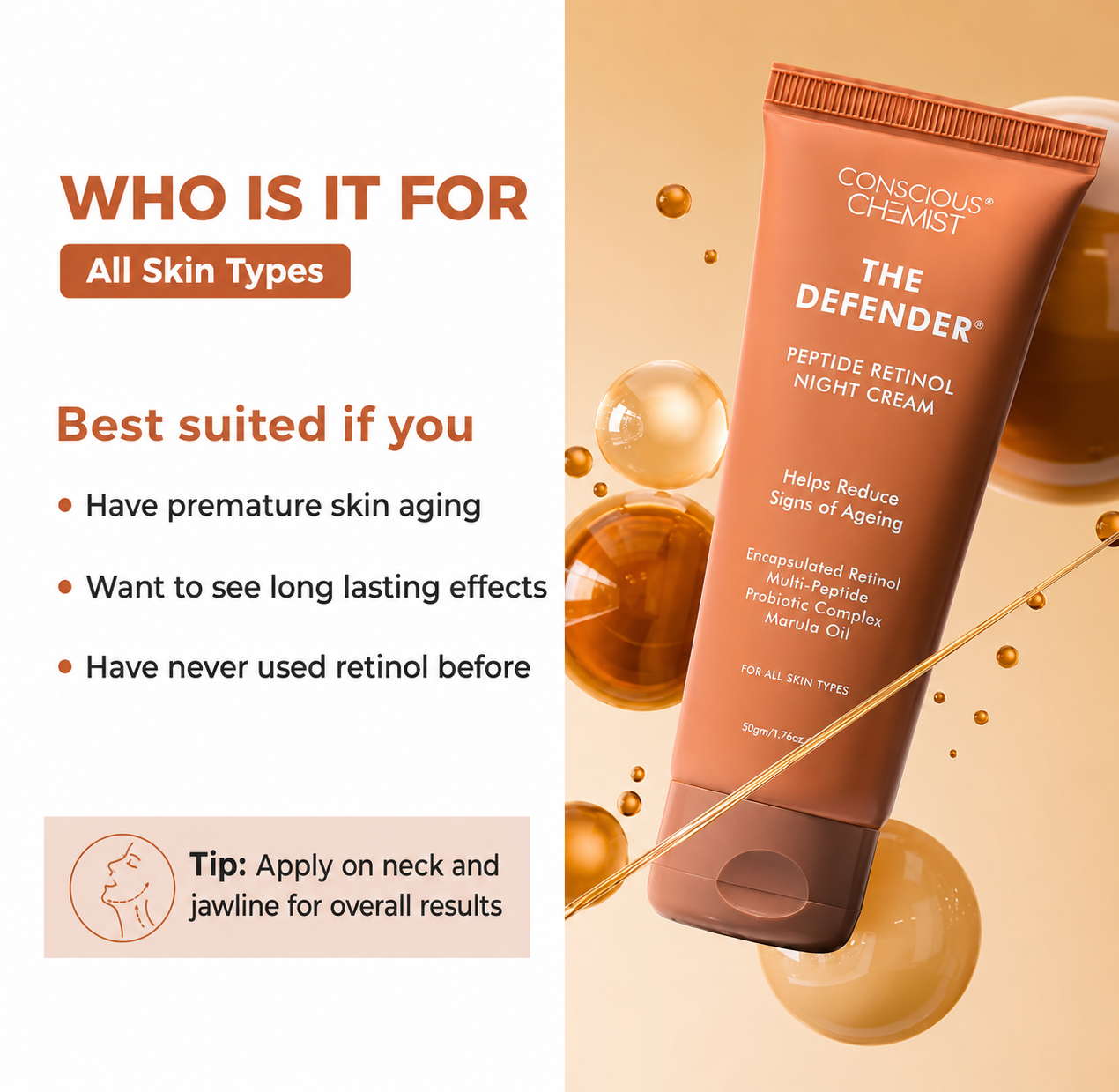 The defender:  Anti Aging Night Cream (50g)