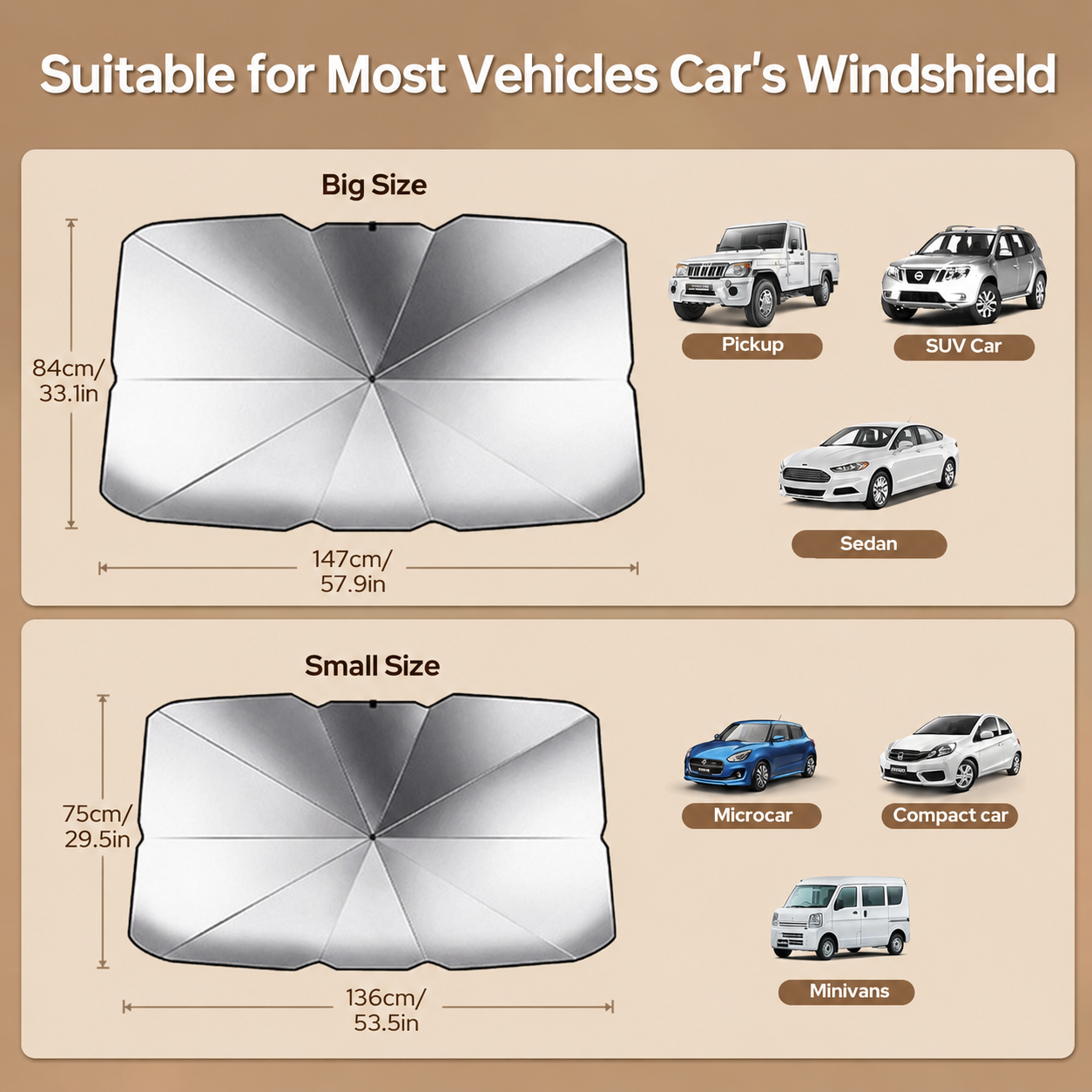The Car Windshield Umbrella Sunshade