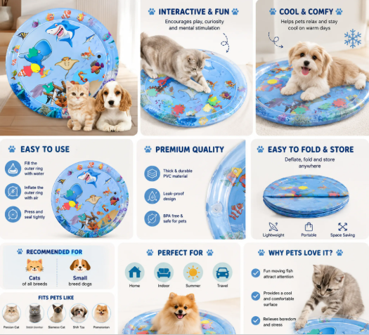 Pet Cooling Water Bed Anti-Scratch Summer Mat